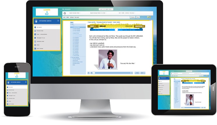 ilearnandfly.com Greek language platform