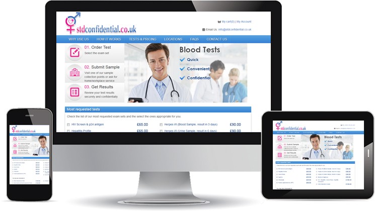 stdconfidential.co.uk website on desktop, tablet and phone